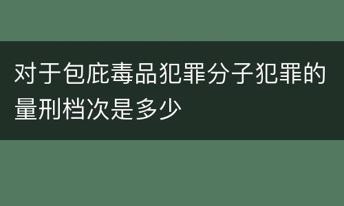 对于包庇毒品犯罪分子犯罪的量刑档次是多少