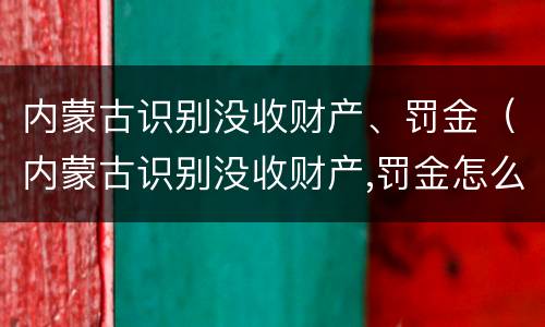 内蒙古识别没收财产、罚金（内蒙古识别没收财产,罚金怎么交）