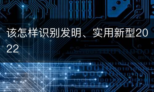 该怎样识别发明、实用新型2022