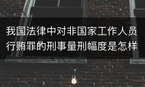 我国法律中对非国家工作人员行贿罪的刑事量刑幅度是怎样的