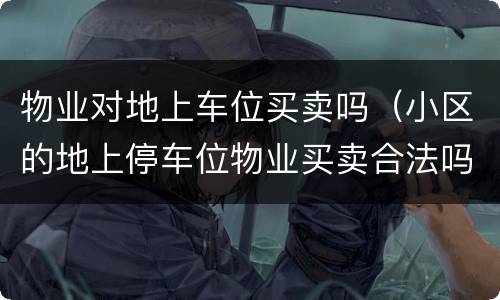 物业对地上车位买卖吗（小区的地上停车位物业买卖合法吗）