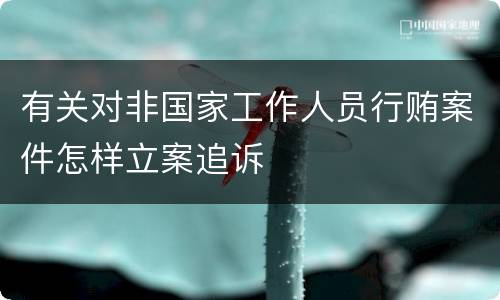 有关对非国家工作人员行贿案件怎样立案追诉