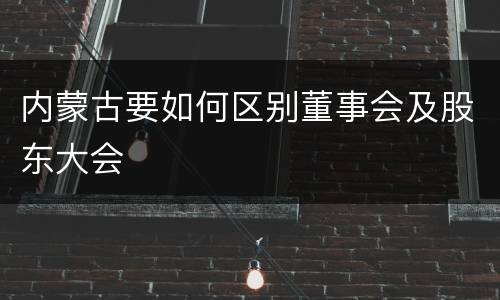 内蒙古要如何区别董事会及股东大会