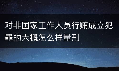 对非国家工作人员行贿成立犯罪的大概怎么样量刑
