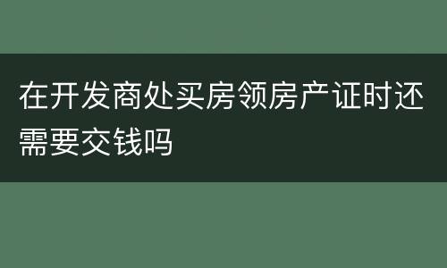 在开发商处买房领房产证时还需要交钱吗
