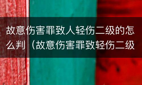 故意伤害罪致人轻伤二级的怎么判（故意伤害罪致轻伤二级的判多久?）