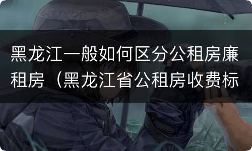 黑龙江一般如何区分公租房廉租房（黑龙江省公租房收费标准）
