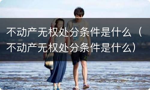 不动产无权处分条件是什么（不动产无权处分条件是什么）