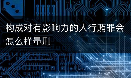 构成对有影响力的人行贿罪会怎么样量刑