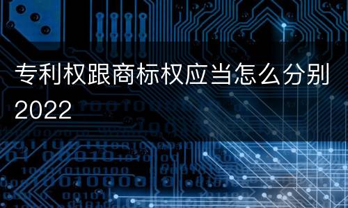 专利权跟商标权应当怎么分别2022