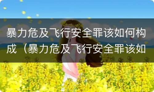 暴力危及飞行安全罪该如何构成（暴力危及飞行安全罪该如何构成刑事案件）