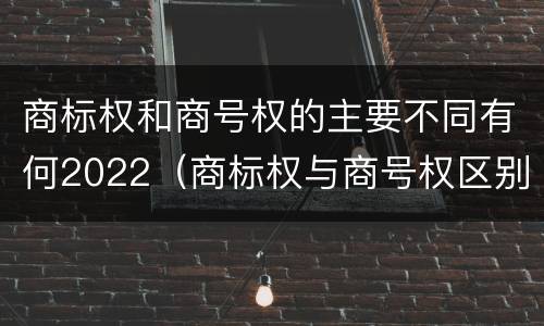 商标权和商号权的主要不同有何2022（商标权与商号权区别）