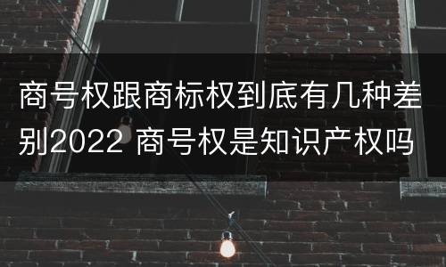 商号权跟商标权到底有几种差别2022 商号权是知识产权吗