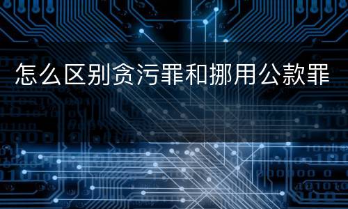 怎么区别贪污罪和挪用公款罪