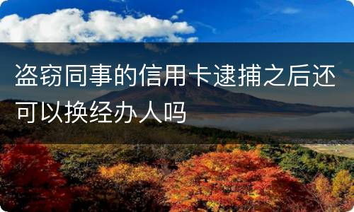 盗窃同事的信用卡逮捕之后还可以换经办人吗