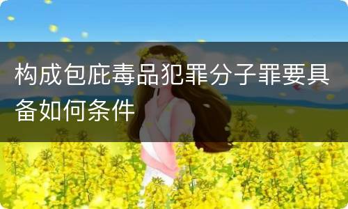 构成包庇毒品犯罪分子罪要具备如何条件