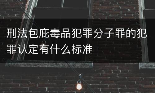 刑法包庇毒品犯罪分子罪的犯罪认定有什么标准