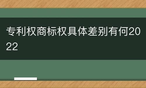 专利权商标权具体差别有何2022