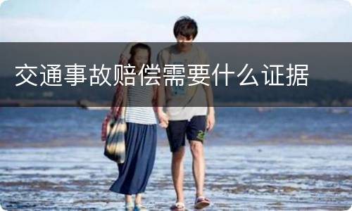 交通事故赔偿需要什么证据