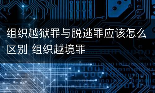 组织越狱罪与脱逃罪应该怎么区别 组织越境罪