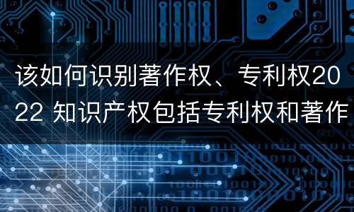 该如何识别著作权、专利权2022 知识产权包括专利权和著作权吗