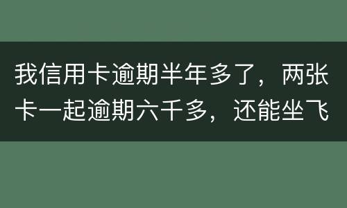 我信用卡逾期半年多了，两张卡一起逾期六千多，还能坐飞机吗