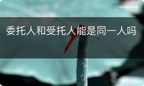 委托人和受托人能是同一人吗