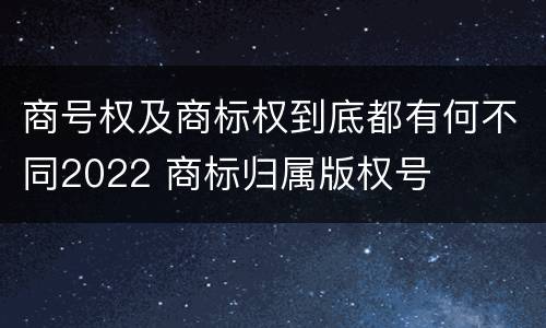 商号权及商标权到底都有何不同2022 商标归属版权号