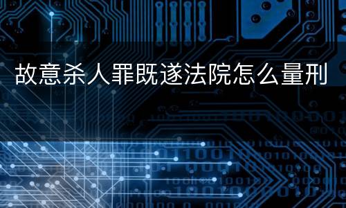 故意杀人罪既遂法院怎么量刑