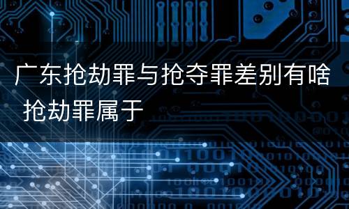广东抢劫罪与抢夺罪差别有啥 抢劫罪属于