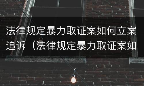 法律规定暴力取证案如何立案追诉（法律规定暴力取证案如何立案追诉）