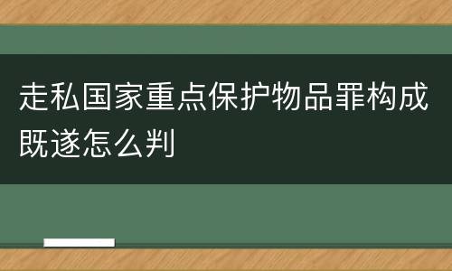 走私国家重点保护物品罪构成既遂怎么判