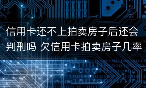 信用卡还不上拍卖房子后还会判刑吗 欠信用卡拍卖房子几率大吗