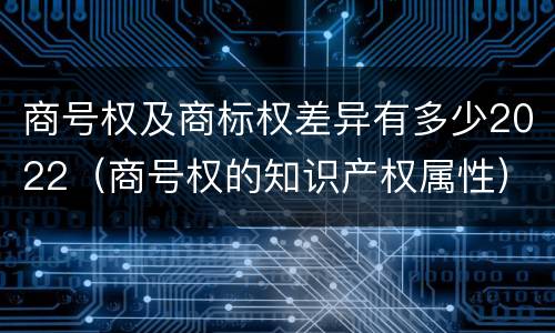 商号权及商标权差异有多少2022（商号权的知识产权属性）