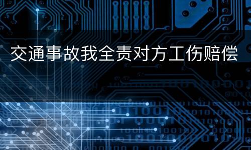 交通事故我全责对方工伤赔偿