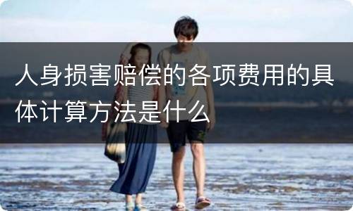 人身损害赔偿的各项费用的具体计算方法是什么