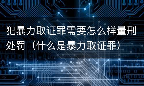 犯暴力取证罪需要怎么样量刑处罚（什么是暴力取证罪）