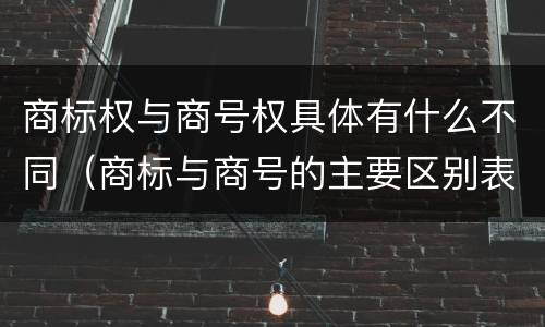 商标权与商号权具体有什么不同（商标与商号的主要区别表现）