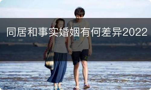 同居和事实婚姻有何差异2022