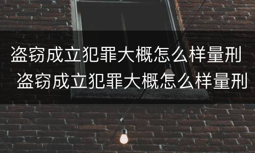 盗窃成立犯罪大概怎么样量刑 盗窃成立犯罪大概怎么样量刑的