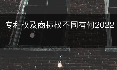 专利权及商标权不同有何2022