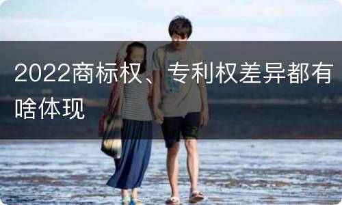 2022商标权、专利权差异都有啥体现