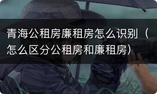 青海公租房廉租房怎么识别（怎么区分公租房和廉租房）