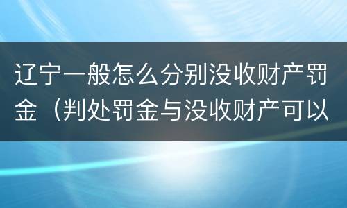 辽宁一般怎么分别没收财产罚金（判处罚金与没收财产可以并罚吗）