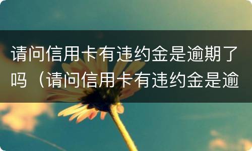 请问信用卡有违约金是逾期了吗（请问信用卡有违约金是逾期了吗怎么处理）