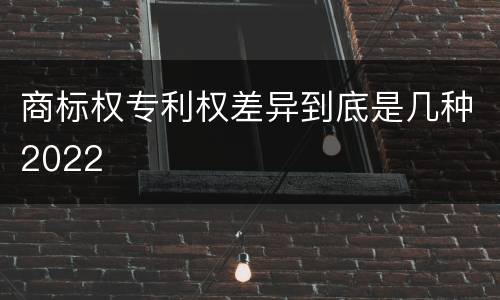 商标权专利权差异到底是几种2022
