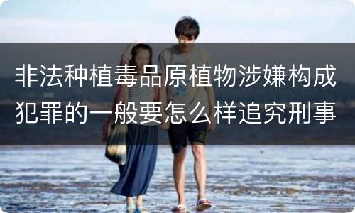 非法种植毒品原植物涉嫌构成犯罪的一般要怎么样追究刑事责任