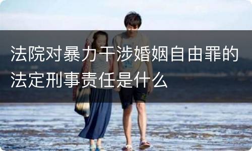 法院对暴力干涉婚姻自由罪的法定刑事责任是什么