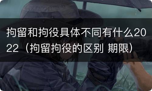 拘留和拘役具体不同有什么2022（拘留拘役的区别 期限）