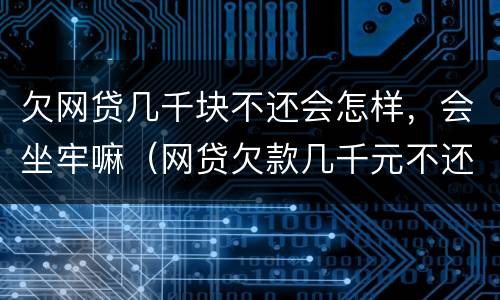 欠网贷几千块不还会怎样，会坐牢嘛（网贷欠款几千元不还怎么办）